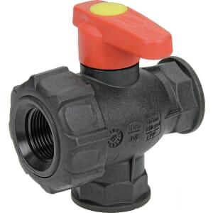 Robinet cu bilă 3 căi 1/2" continuu