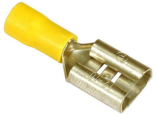 Lamă terminal femelă, galben, 4-6mm² Ø9.5mm Vapormatic (x50)